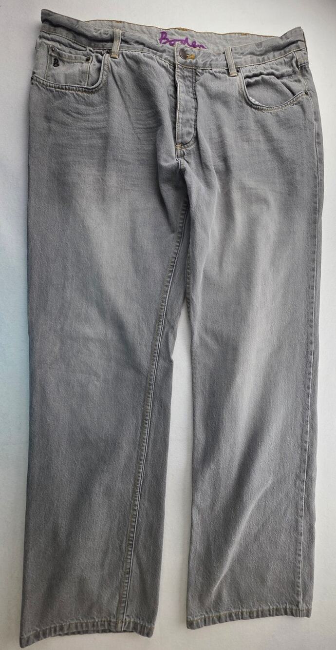 Boden Gray Button Fly Jean Cotton Size 40 Long